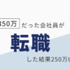 20代 転職体験談 年収250万UP